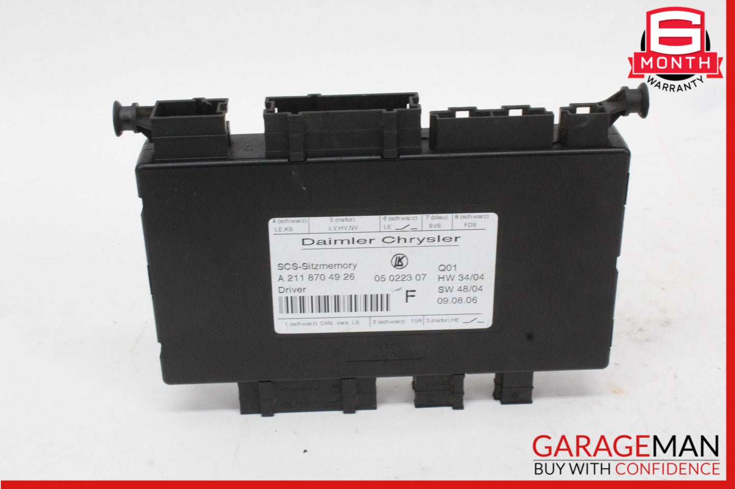 2003-2012 Mercedes W211 E320 CDI Front Left Seat Control Module 2118704926 OEM