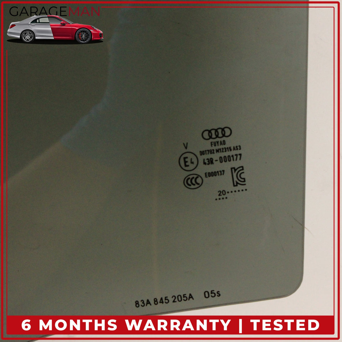 2019-2023 Audi Q3 Rear Left Driver Side Door Window Glass 83A845205A OEM