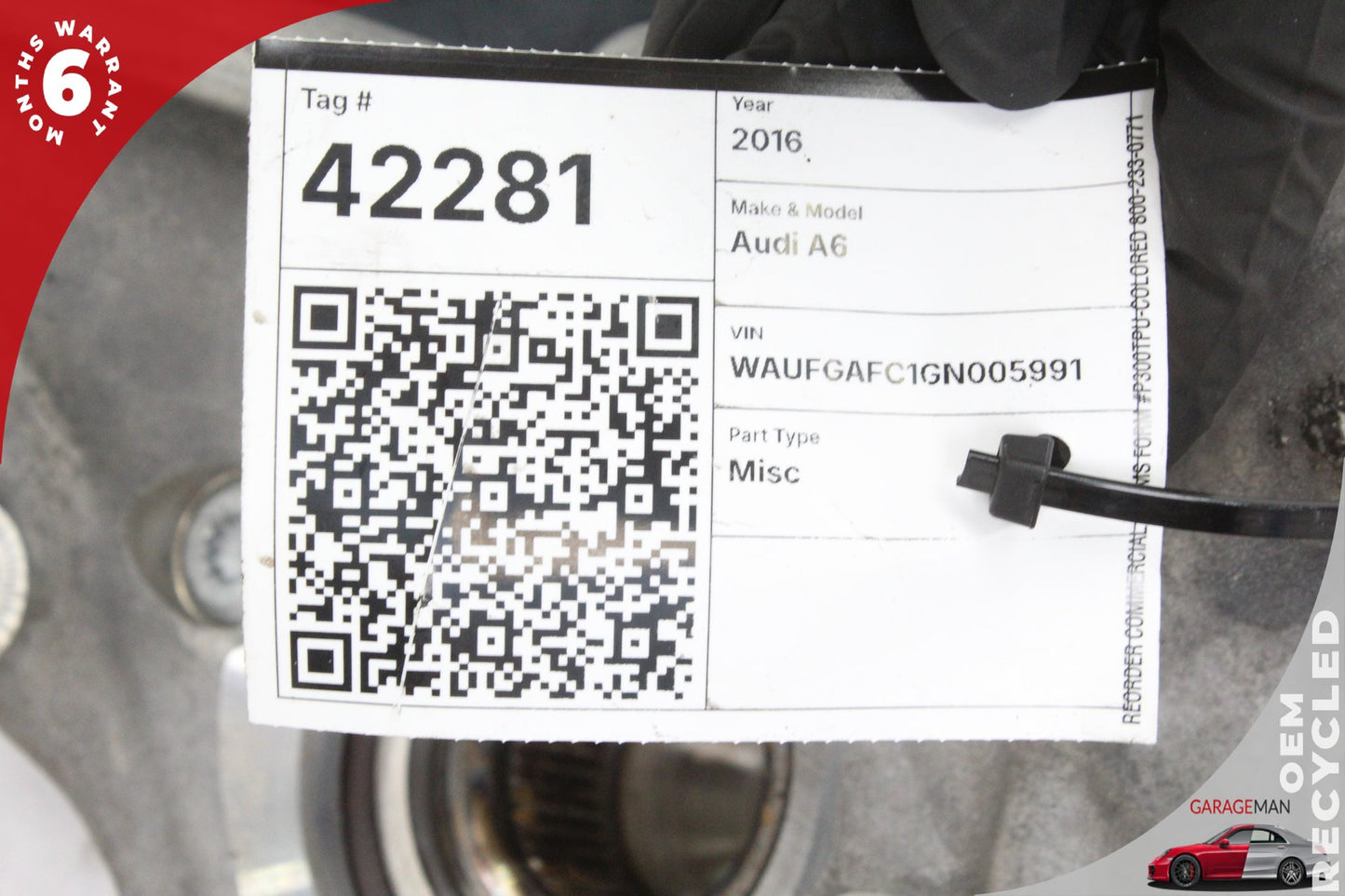 2009-2018 Audi A6 C7 AWD Front Left Spindle Knuckle Wheel Hub 4G0407241C OEM