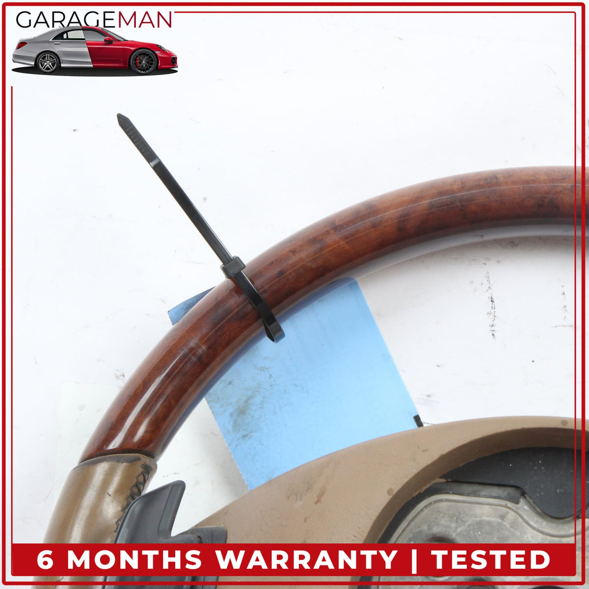 2010-2014 Mercedes W221 S550 Front Left Steering Wheel Wood Brown 2214609203 OEM