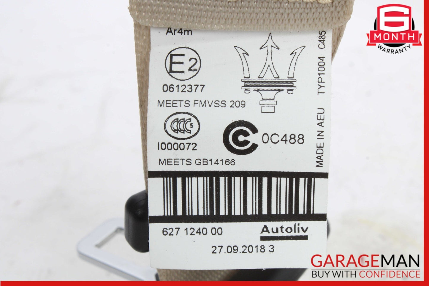 2014-2024 Maserati Ghibli Rear Left or Right Side Seat Belt 670017439 Genuine