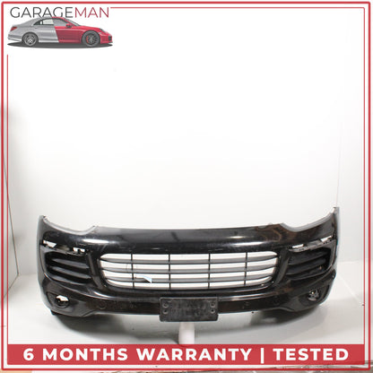 2015-2018 Porsche Cayenne 958 Front Bumper Cover Assembly Black OEM