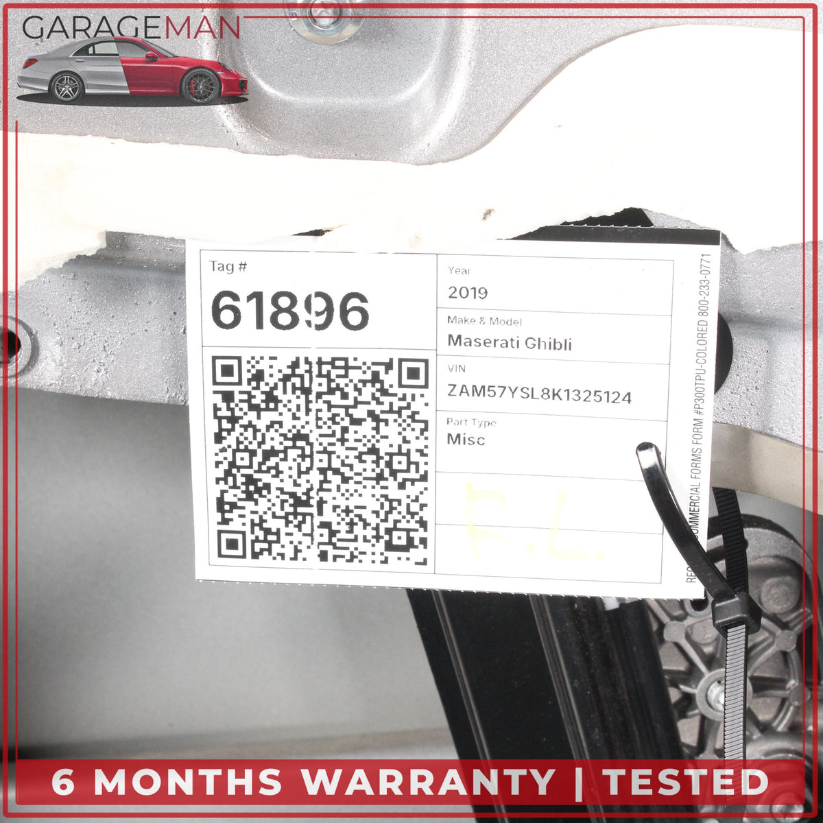 2014-2022 Maserati Ghibli M157 Front Left Side Door Shell Gray Metallic OEM