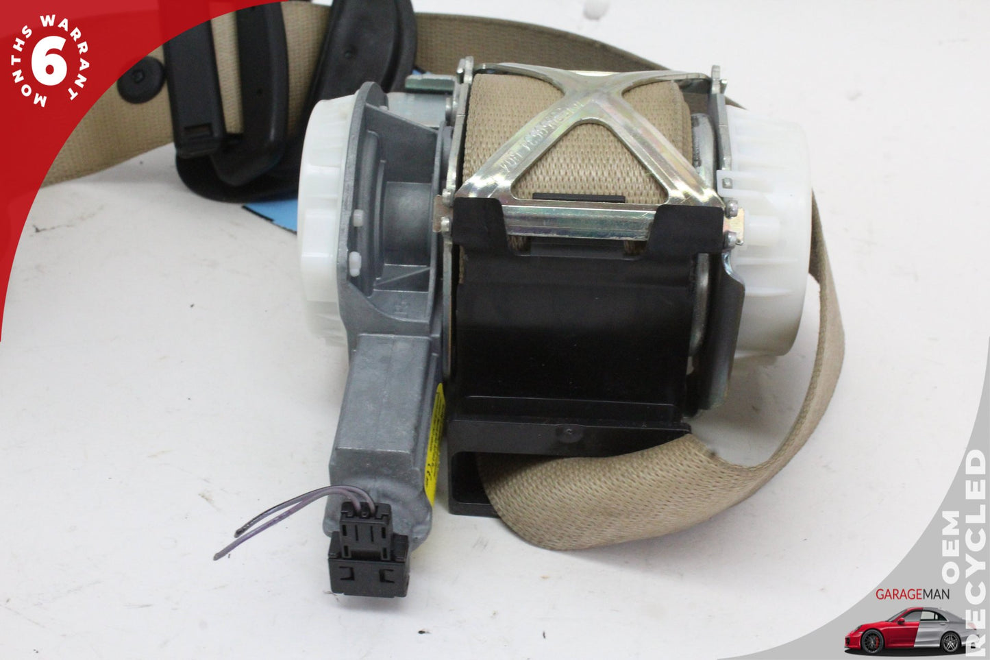 2012-2018 BMW 320i F30 Front Right Passenger Side Seat Belt Beige 7309344 OEM
