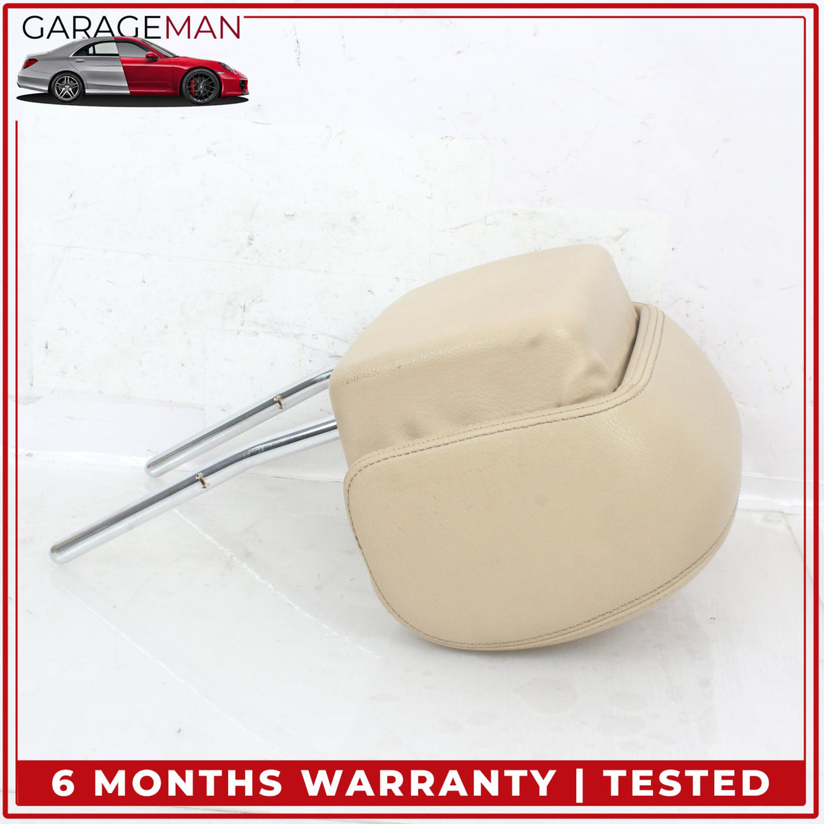 2012-2018 Audi A6 A7 Front Left and Front Right Side Seat Headrest Beige OEM