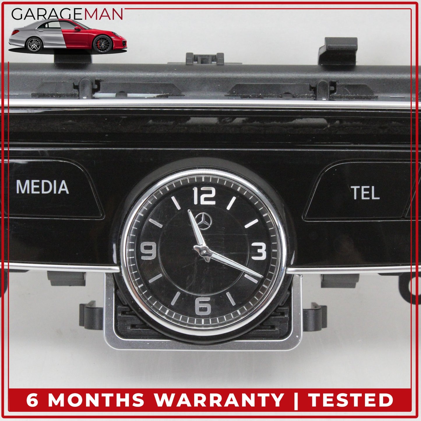 2015-2018 Mercedes W205 C300 Hazard Light Control Switch Panel w/ Clock OEM