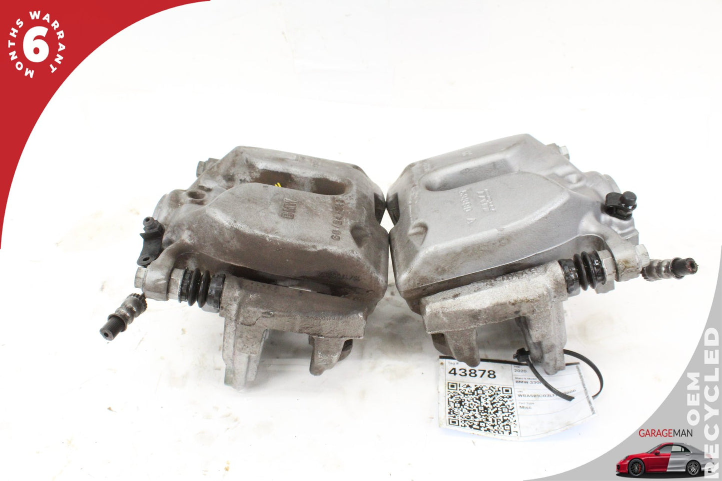 2019-2025 BMW 330i G20 Front Left and Right Brake Caliper Set of 2 6882253