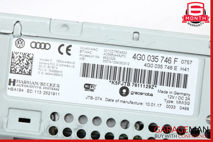 2012-2018 Audi A7 Front Dash Dashboard Audio Radio CD Receiver 4G0035746F OEM