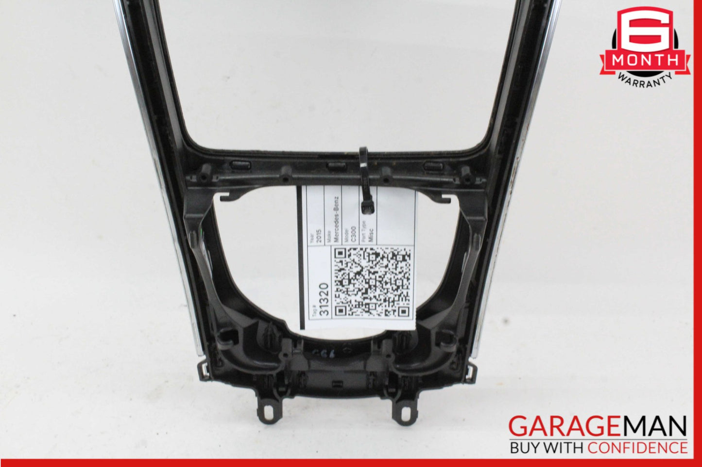 15-18 Mercedes W205 C300 Center Console Trim Bezel w/ Control Switch & Clock OEM