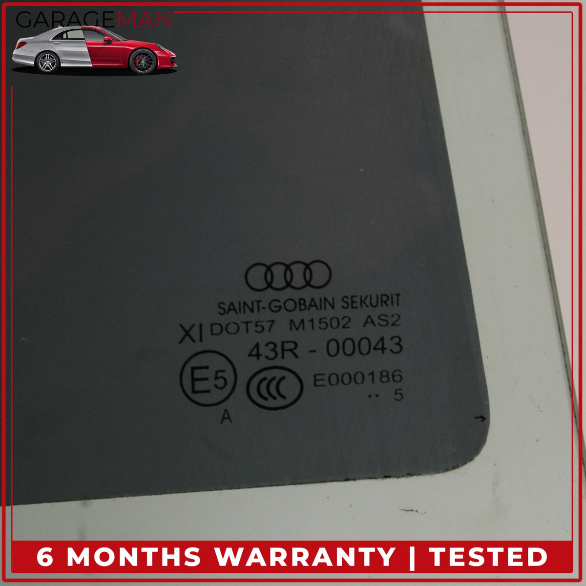 2011-2018 Audi A8 Rear Right Passenger Side Door Window Glass 4H4845026G OEM