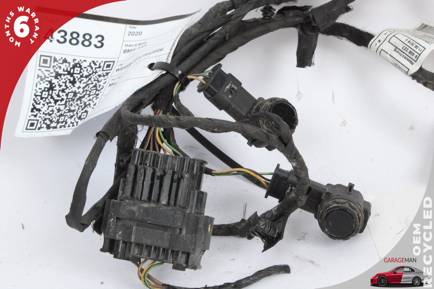 2019-2022 BMW 330i G20 Rear Bumper PDC Parking Sensor Wire Harness Assembly 9471930