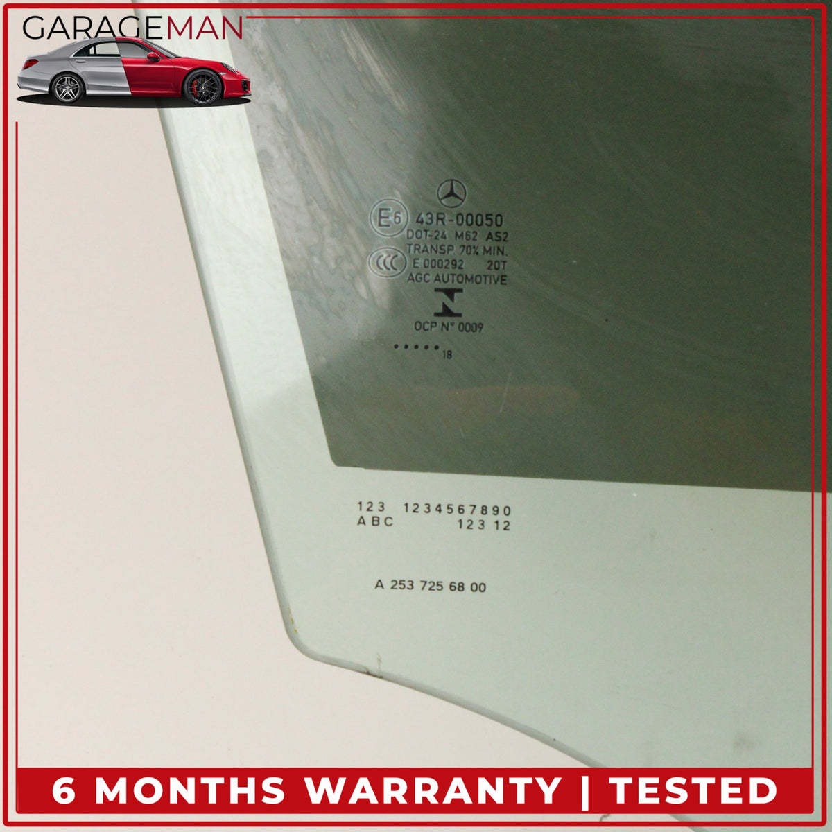 2016-2022 Mercedes X253 GLC350e Front Right Passenger Side Door Window Glass OEM