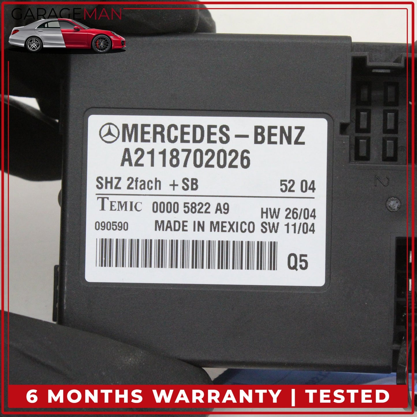 2006-2013 Mercedes W219 CLS500 Heated Seat Control Module Unit 2118702026 OEM