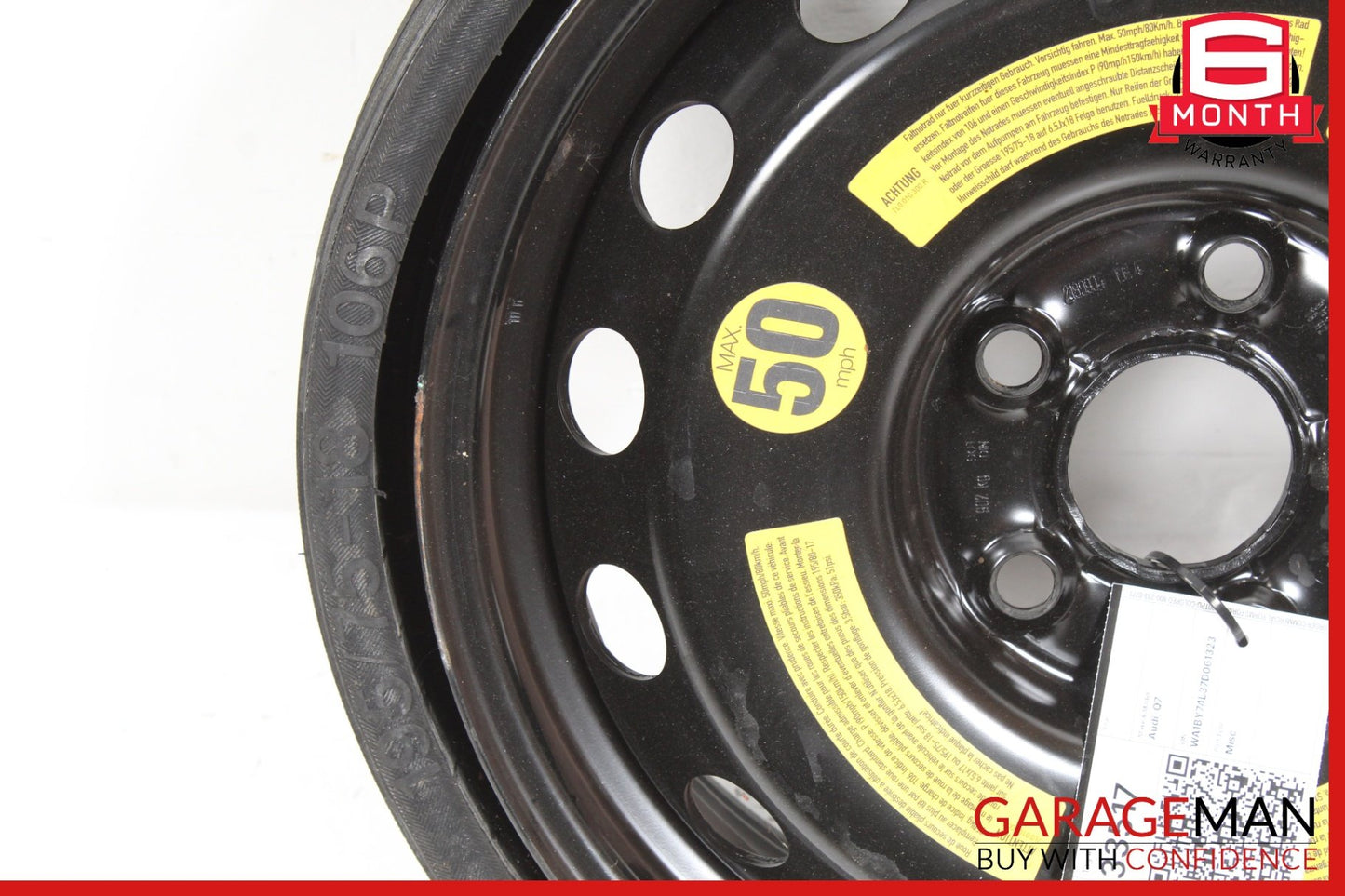 2007-2015 Audi Q7 4L Emergency Spare Tire Donut Wheel Rim 7L0601027