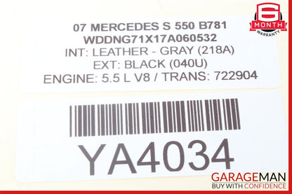 07-10 Mercedes W221 S550 CL500 CL550 Steering Wheel Airbag Air Bag Black OEM