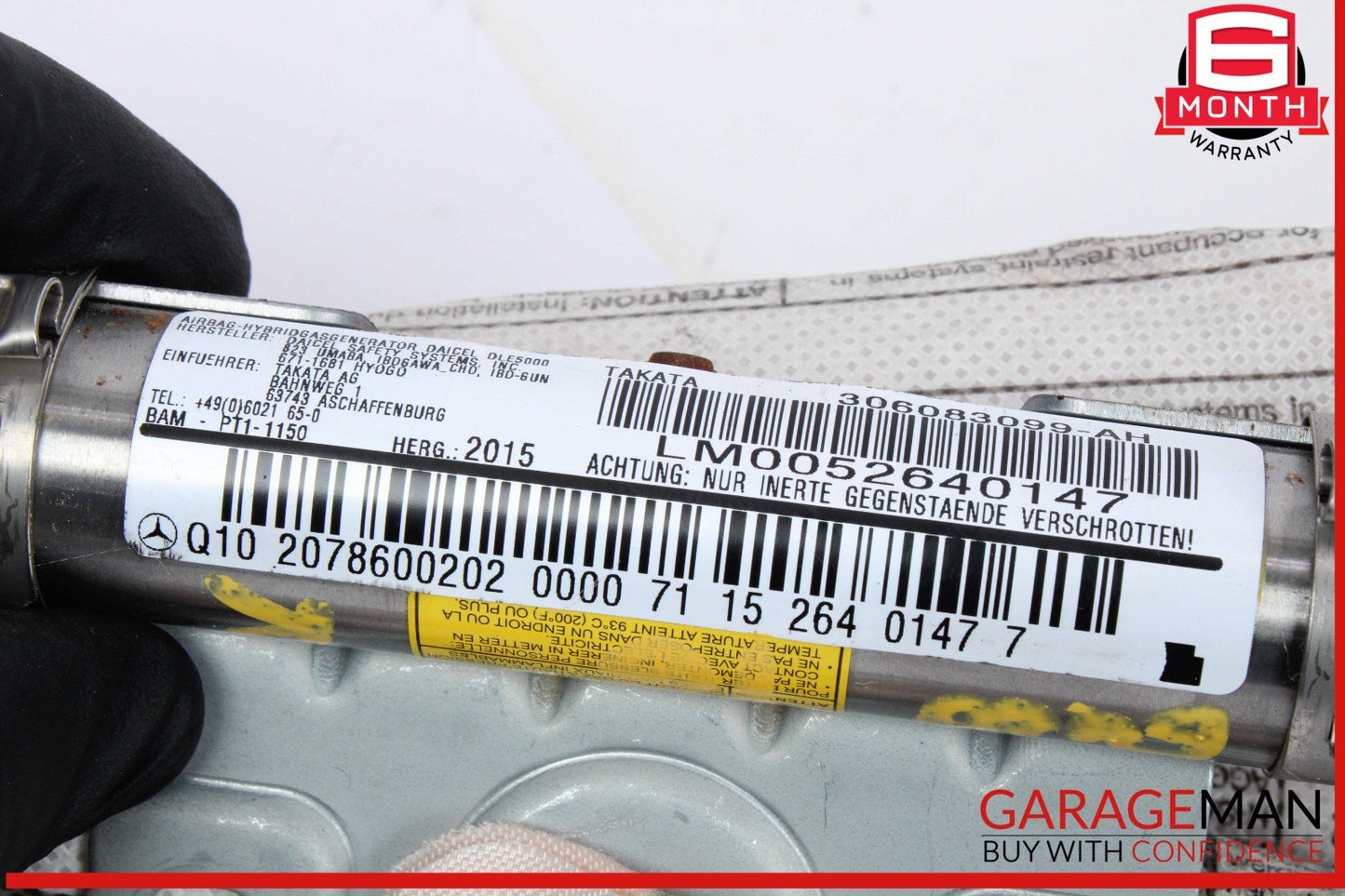 10-17 Mercedes W207 E400 E550 Coupe Front Right Roof Head Airbag Curtain Air Bag