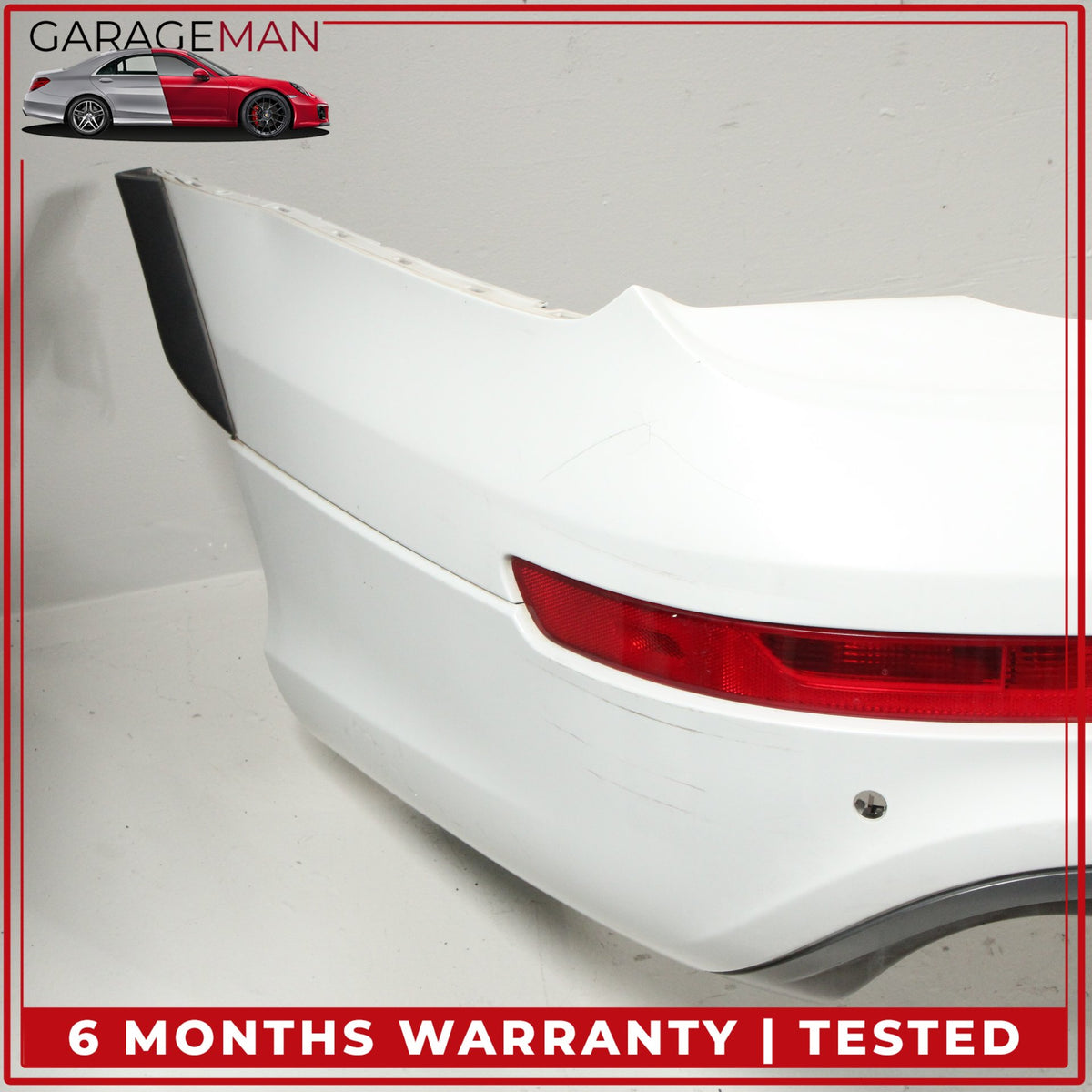 2010-2015 Audi Q7 Rear Bumper Cover Panel Glacier White Metallic OEM