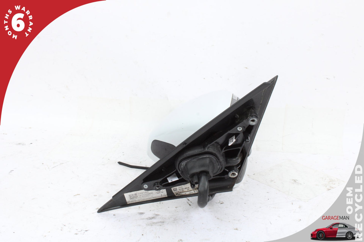 2012-2018 Audi A6 S6 Front Left Door Rear View Mirror w/ Blind Spot White OEM