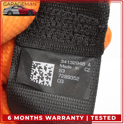 2012-2019 BMW 650i 640i F06 Rear Left or Right Side Seat Belt Black 34132948 OEM