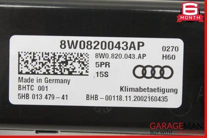 2018-2024 Audi A4 B9 Sedan AC Climate Control Panel 8W0820043AP Genuine