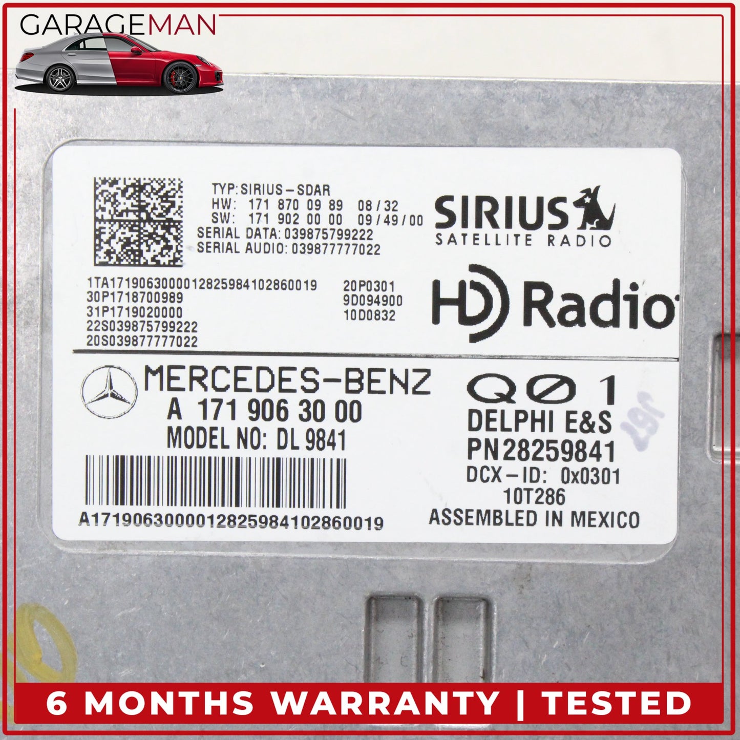 2009-2013 Mercedes W221 S400 S550 Sirius Satellite Radio Receiver 1719063000 OEM