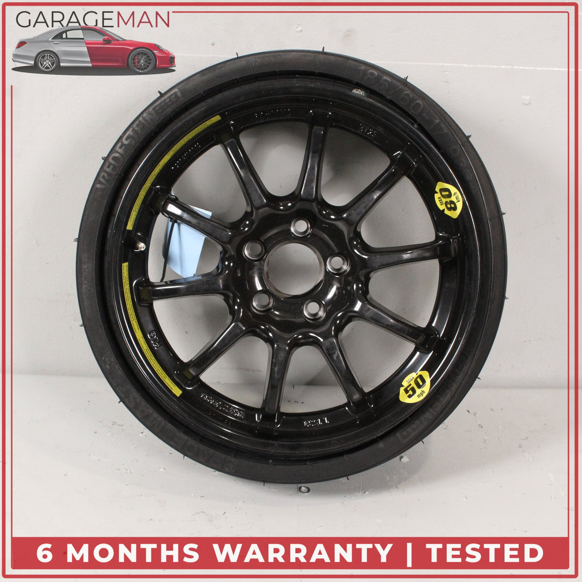 2003-2012 Mercedes R230 SL500 Emergency Spare Tire Wheel Donut Rim 17" 17 OEM