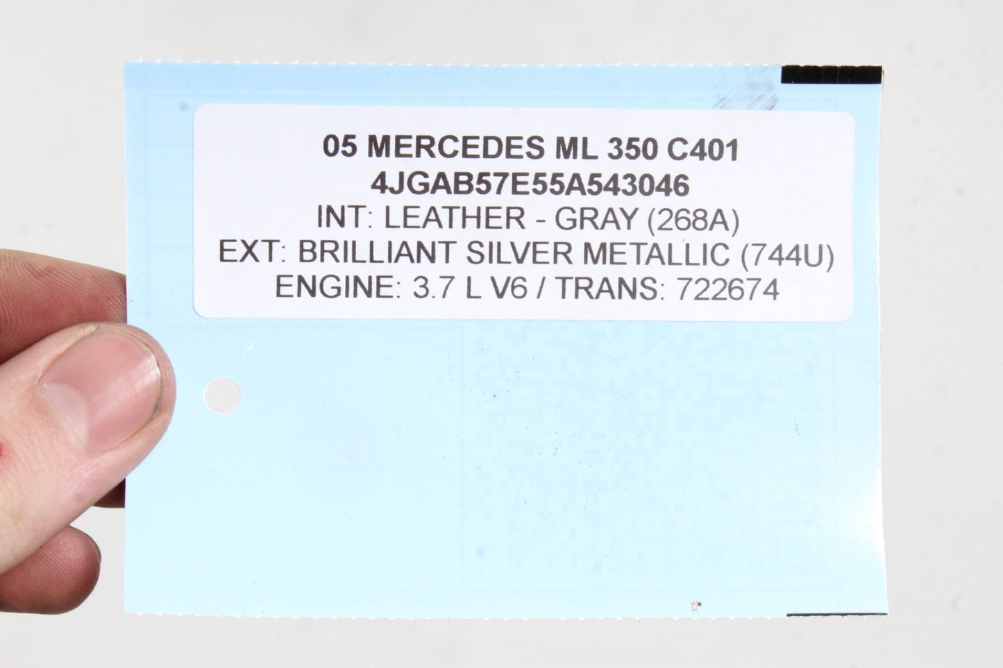 2002-2005 Mercedes W163 ML350 Front Right Fender Panel Silver 1638802006 OEM