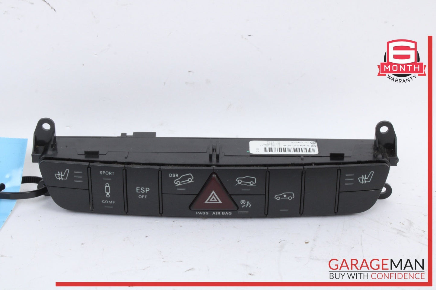 2006-2012 Mercedes ML500 M-Class W164 Center Dash Hazard Control Switch 16487028