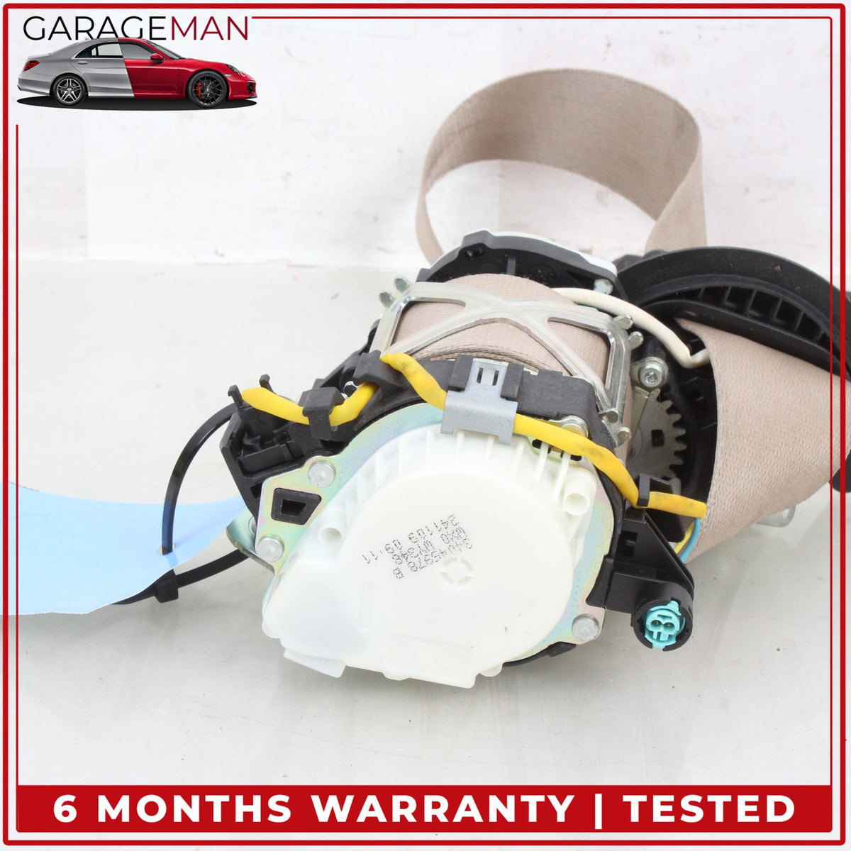 2010-2016 Porsche Panamera 970 Front Right Passenger Side Seat Belt Beige OEM