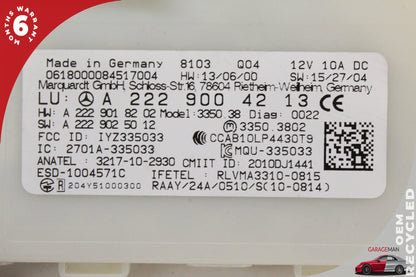 16-21 Mercedes X253 GLC300 Keyless Go Entry Control Module 2229004213 OEM