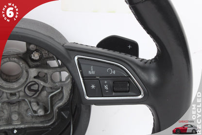 12-18 Audi A6 C7 Sedan Sport Flat Bottom Steering Wheel w/ Paddle Shifters
