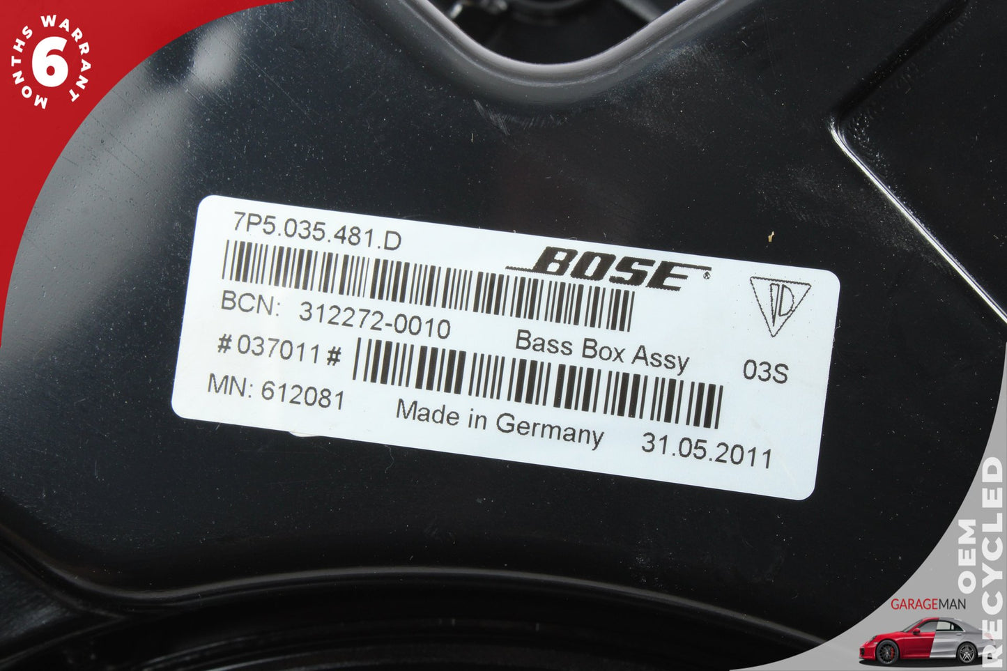 2011-2018 Porsche Cayenne 958 Rear Trunk Subwoofer Speaker w/ Amplifier AMP OEM