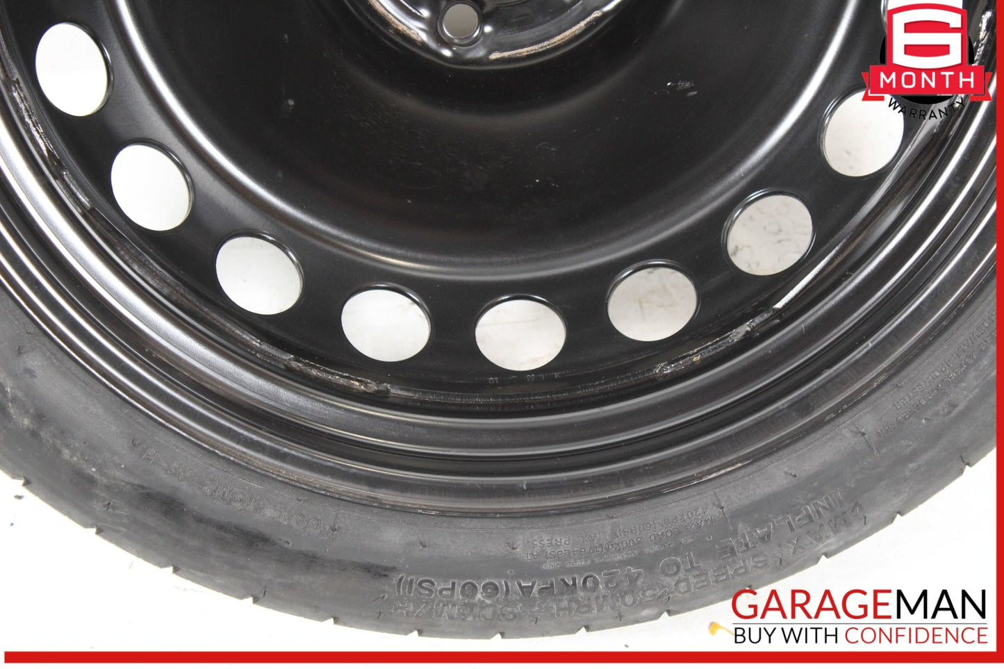 09-16 Audi S4 A4 B8 Spare Tire Wheel Rim T125/70R19 8K0601027D OEM