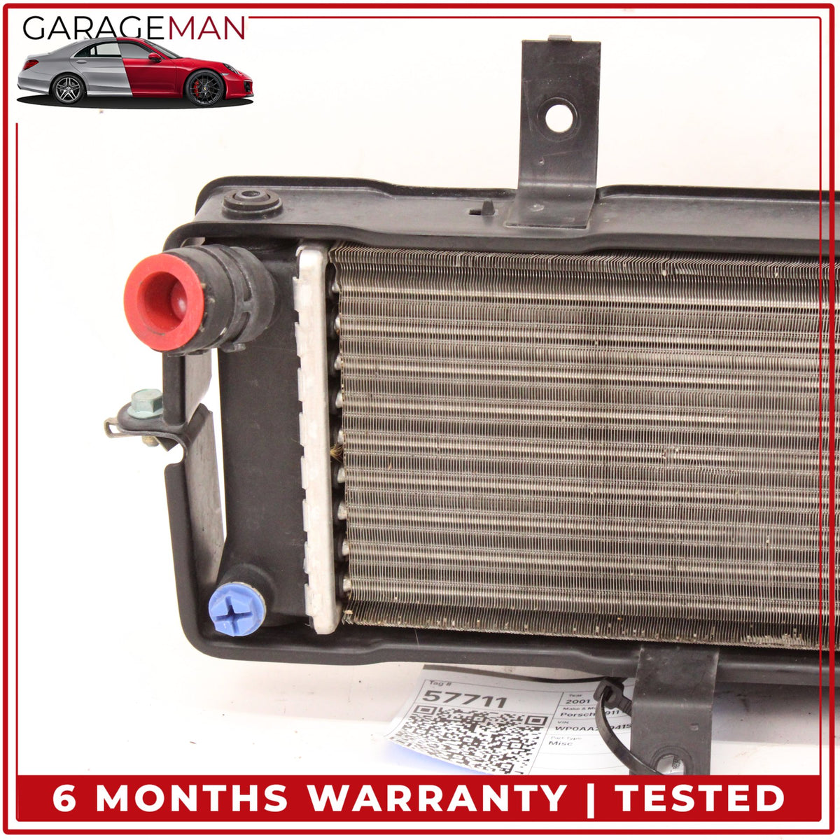 1997-2004 Porsche 911 Carrera Engine Cooling Center Radiator w/ Air Duct OEM