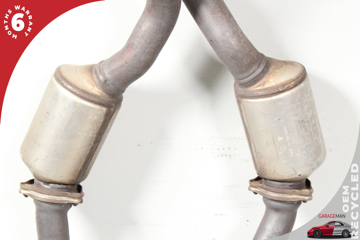 2011-2014 Porsche Cayenne 958 S Hybrid SUV Front & Rear Exhaust Downpipe Set OEM