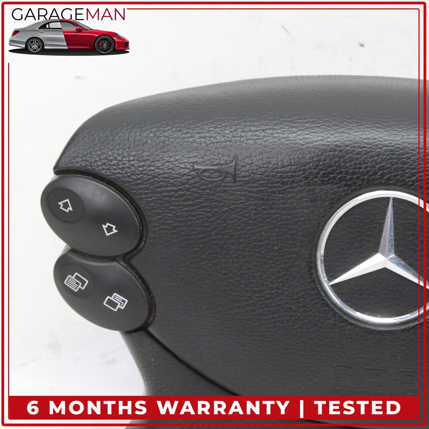 2003-2012 Mercedes W211 E350 Front Left Side Steering Wheel Airbag Black OEM