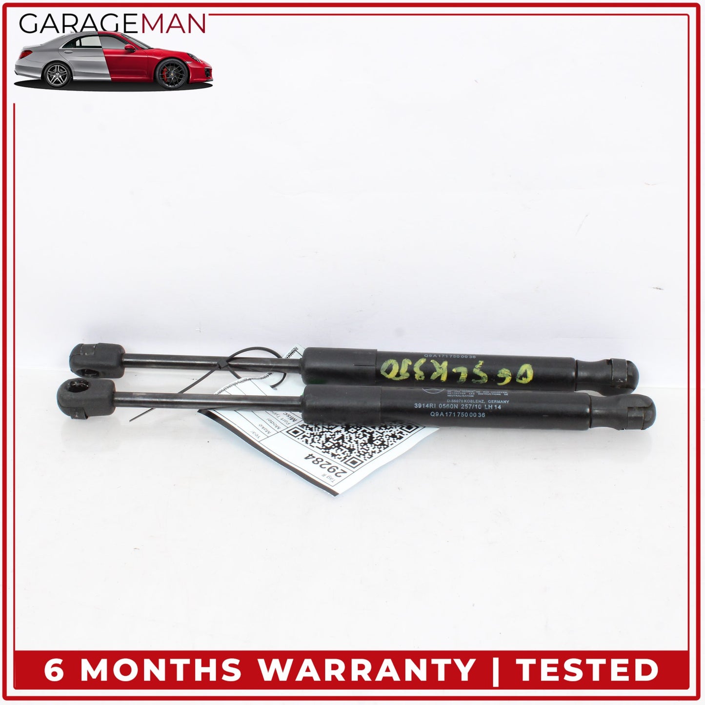 2005-2011 Mercedes R171 SLK350 Left and Right Trunk Tailgate Shock Strut Set OEM