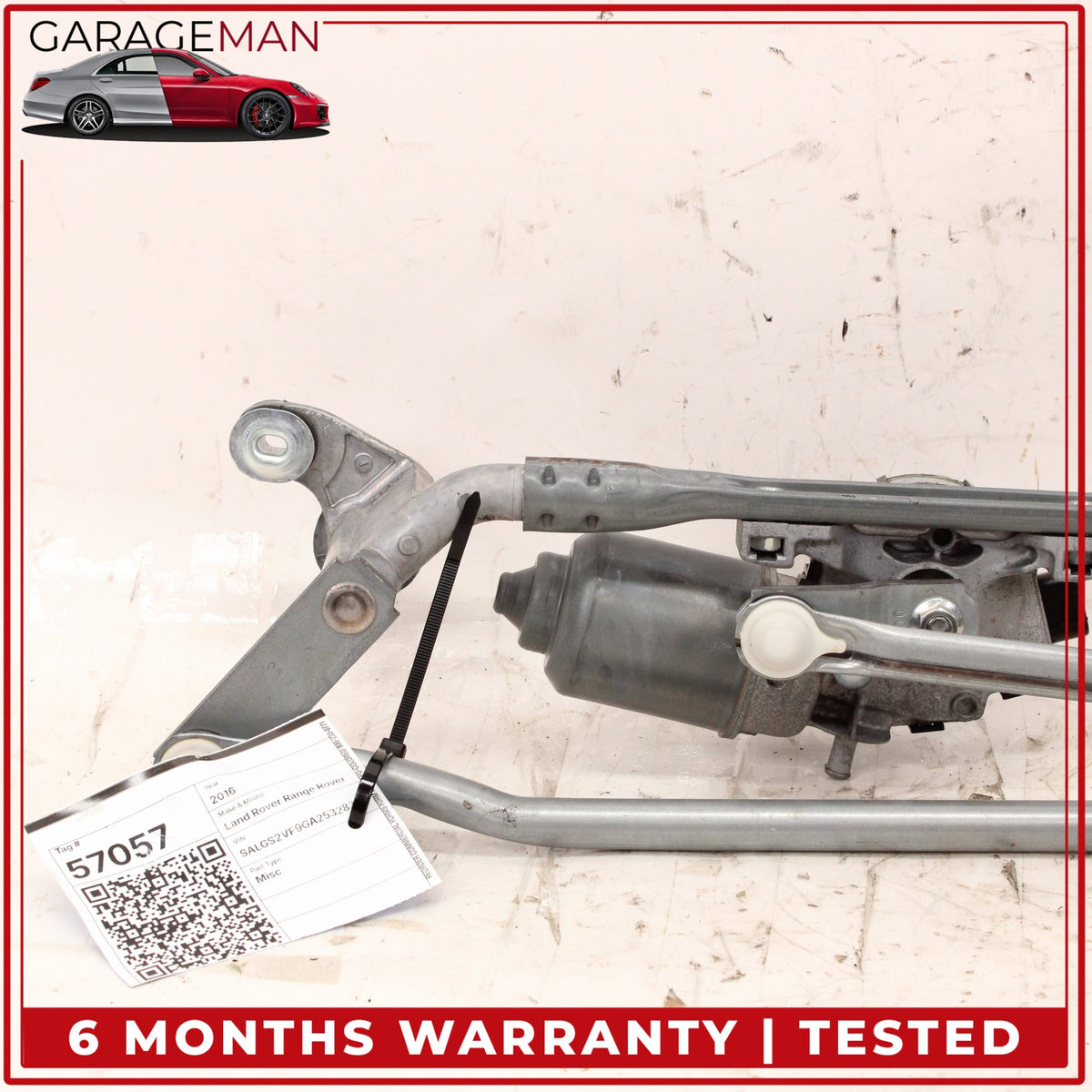 2013-2019 LR Range Rover L405 L494 Front Windshield Wiper Linkage w/ Motor OEM