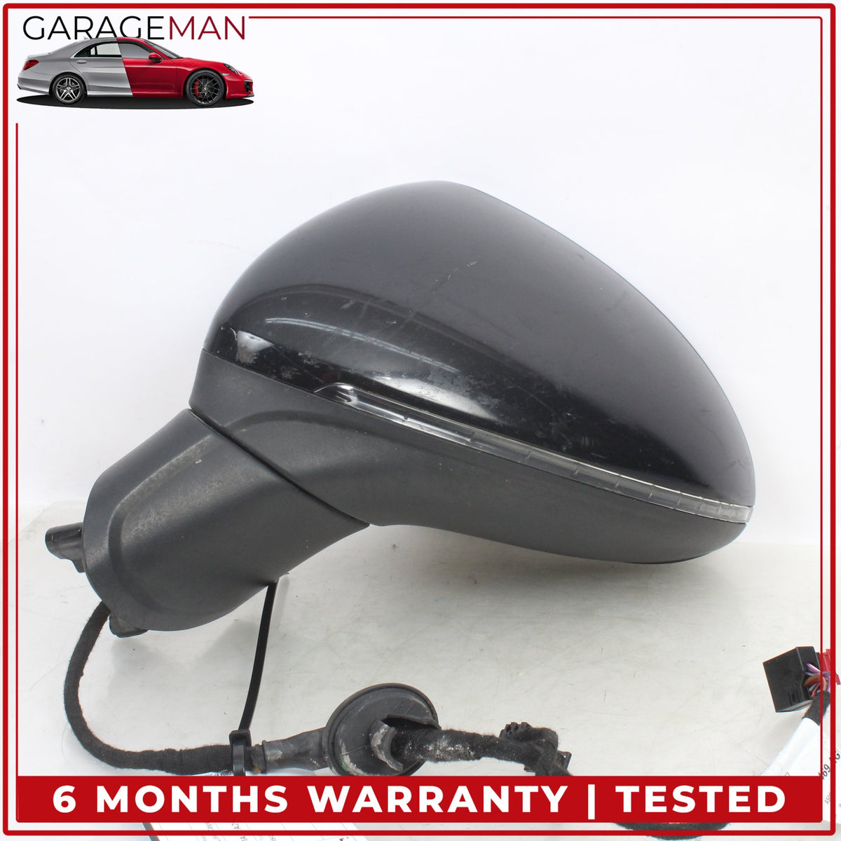 2015-2018 Porsche Cayenne 958 Front Left Door Rear View Mirror w/ Blind Spot OEM