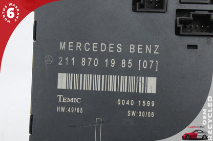 2003-2009 Mercedes W211 E350 Front Left Side Door Control Module 2118701985 OEM