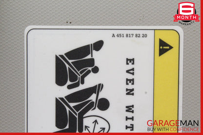 2008-2015 Smart Fortwo 451 Sedan Front Right Side Sun Visor Gray 4518100010 OEM