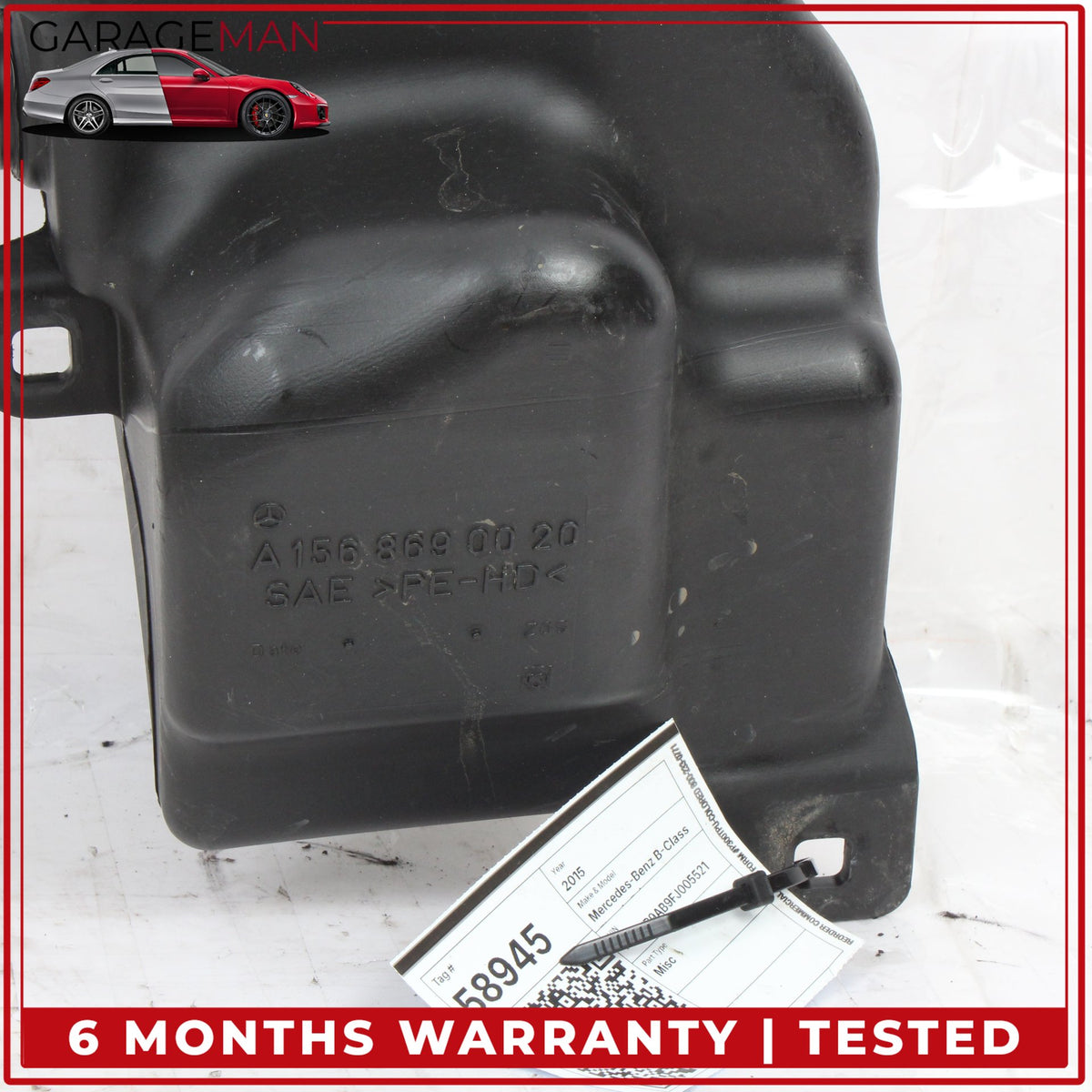 2014-2020 Mercedes W242 B Electric Drive Windshield Washer Fluid Reservoir OEM