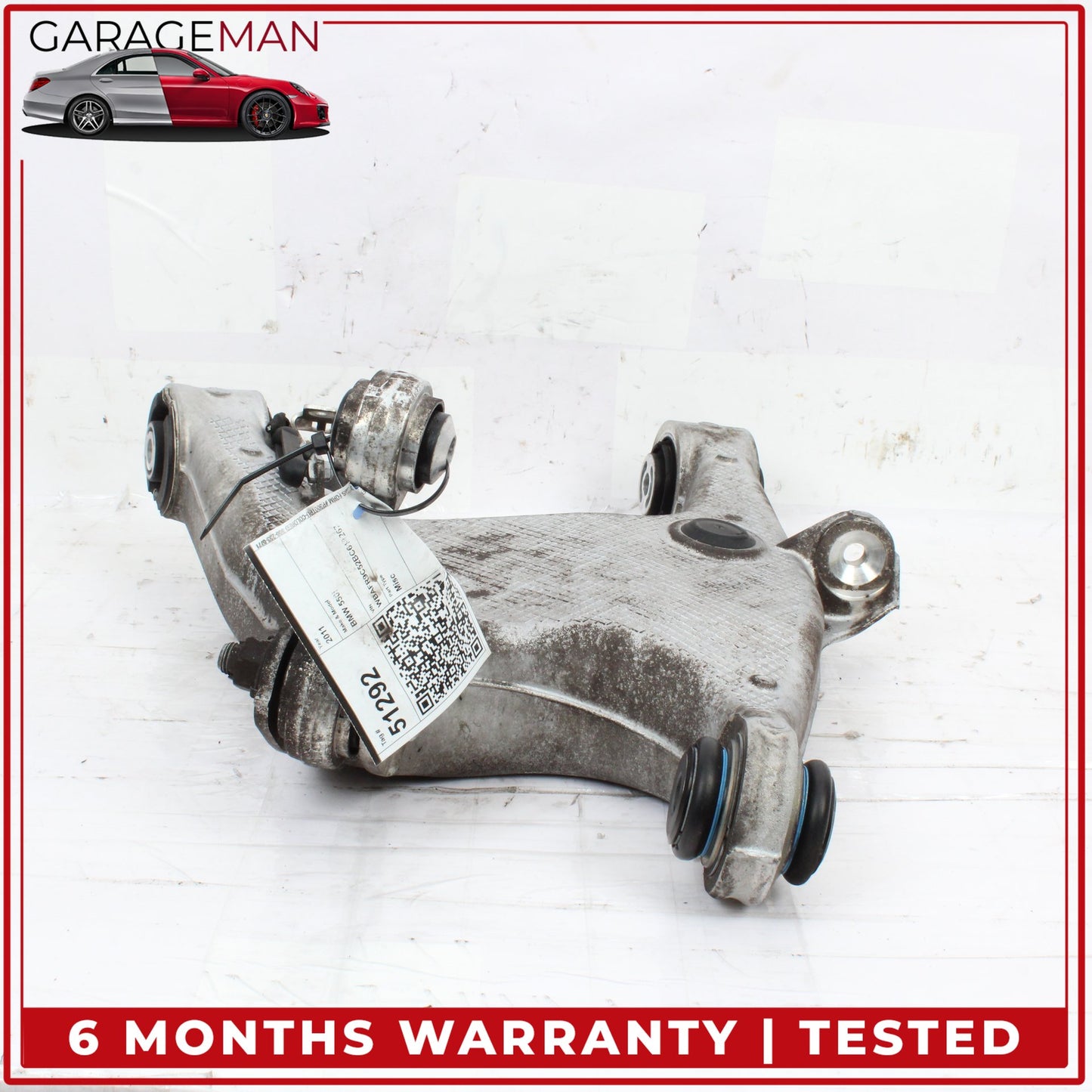 2009-2019 BMW 550i Rear Left Side Lower Control Arm w/ Height Level Sensor OEM