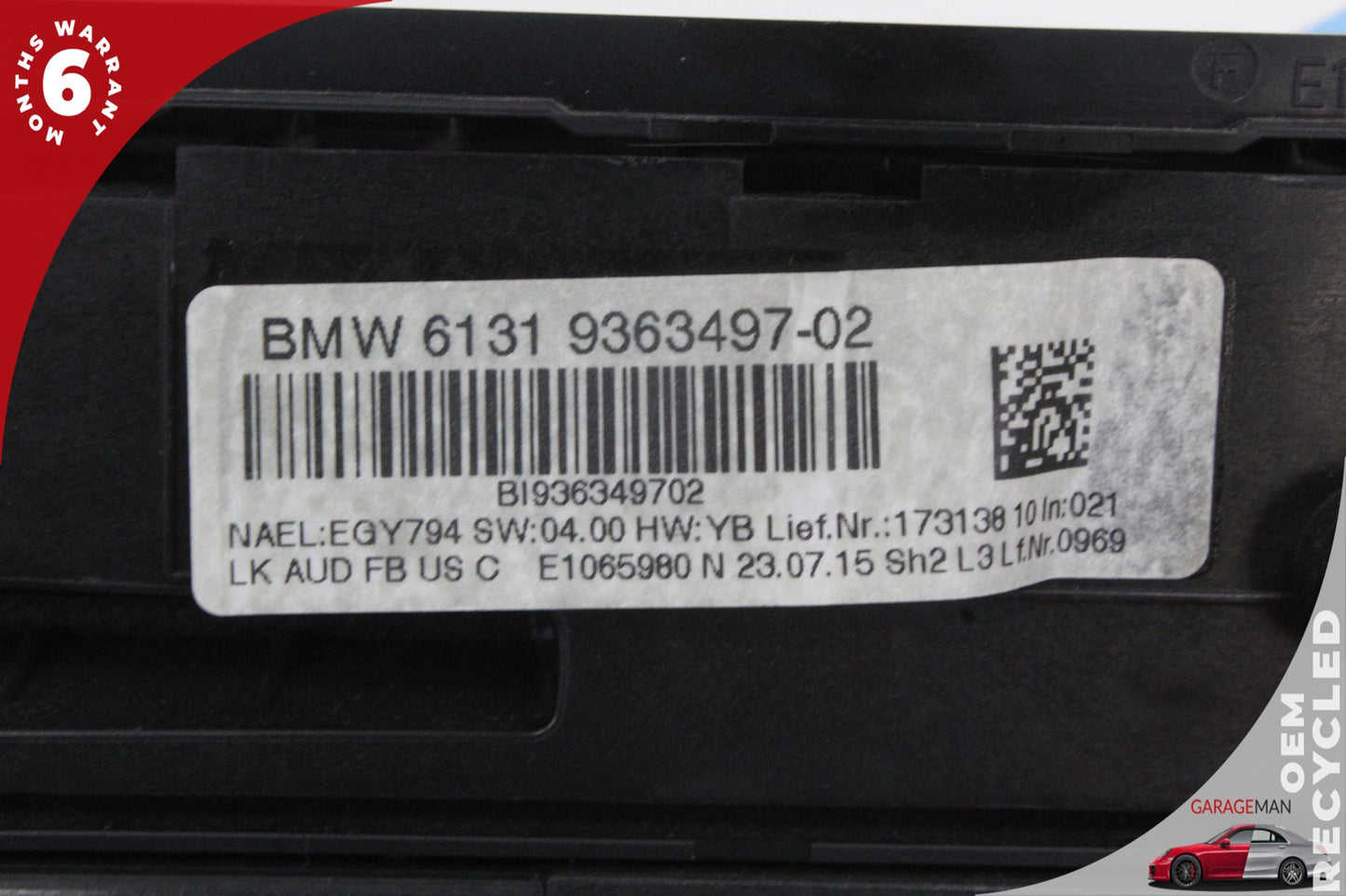 12-18 BMW 320i F30 Sedan Audio Radio Receiver Player 61319363497