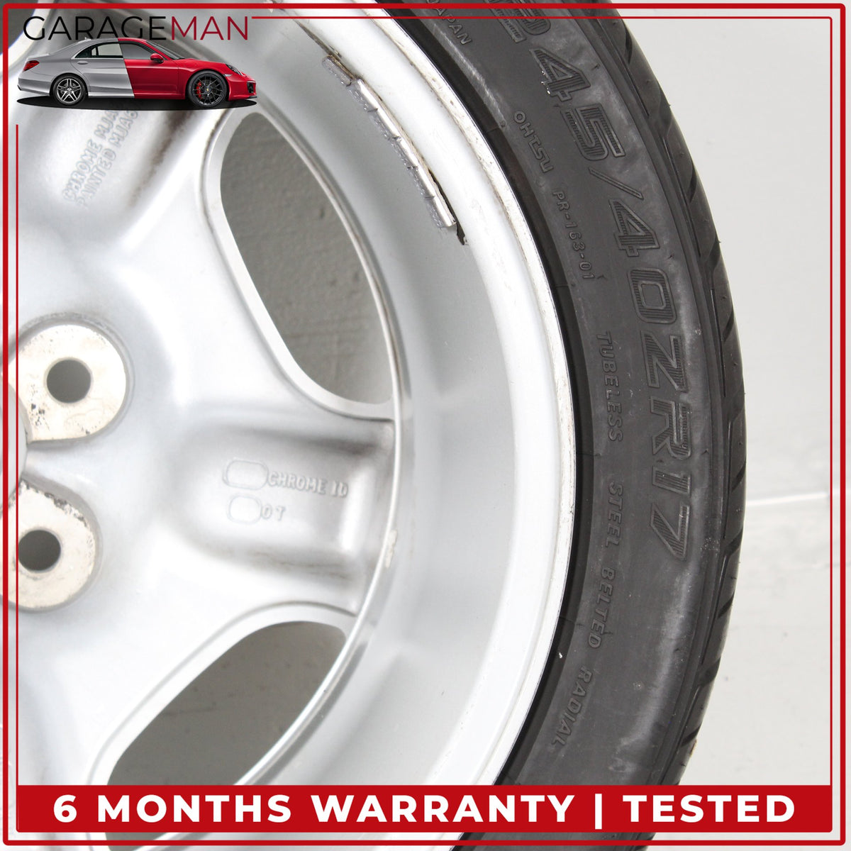 1995-2002 Jaguar XK8 Front or Rear Wheel Rim w/ Falken Tire 8JX17CHX33 OEM