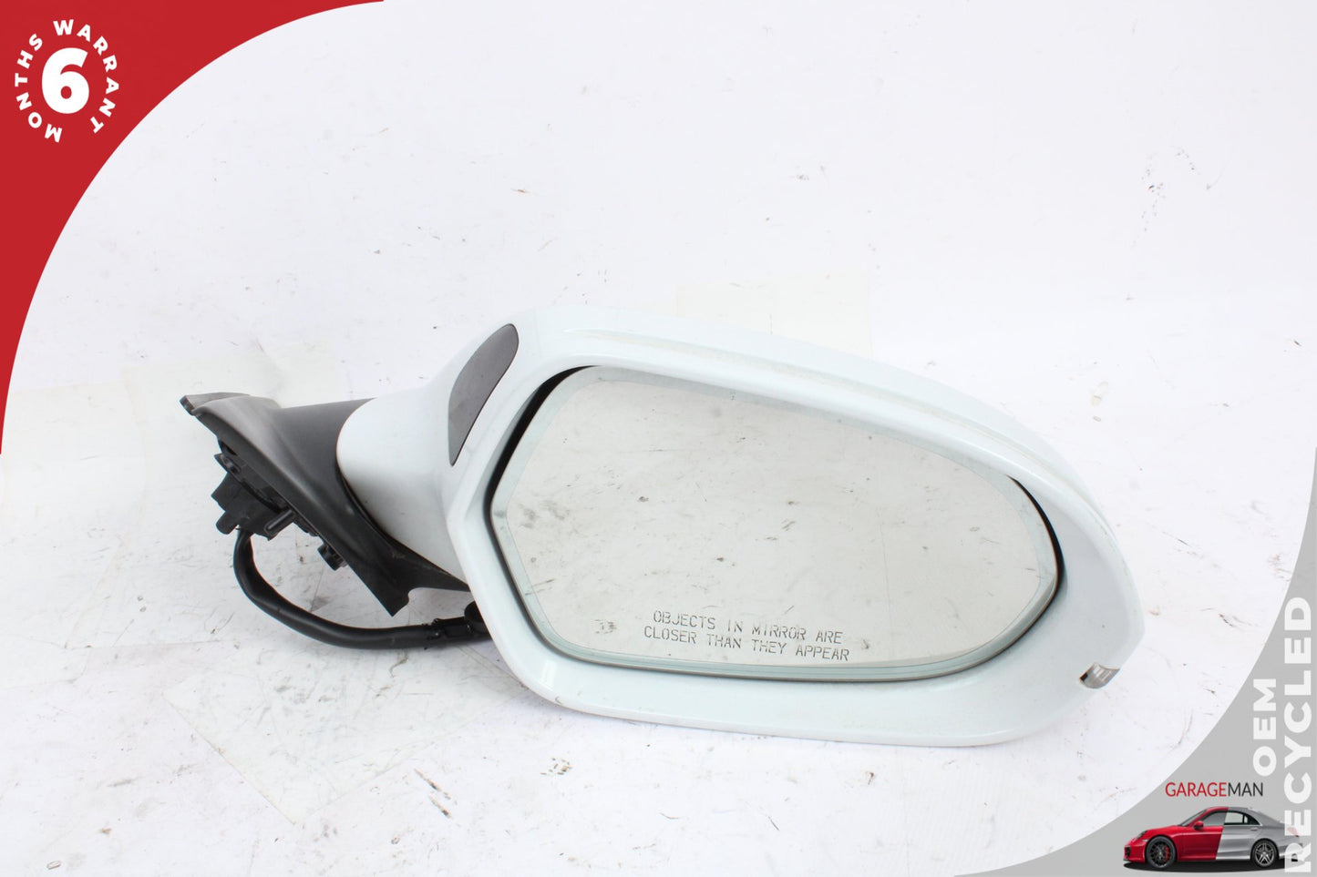 2012-2018 Audi A6 S6 Front Right Door Rear View Mirror w/ Blind Spot White OEM
