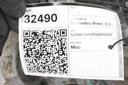 2015 Mercedes-Benz C300 W205 Rear Right Spindle Knuckle Wheel Hub 2055467480