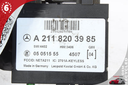 03-11 Mercedes E350 W211 Keyless Go Entry Control Module 2118203985 OEM