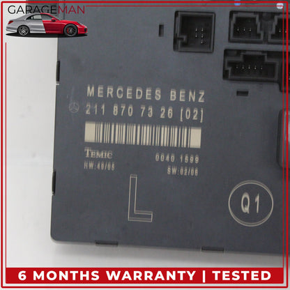 2003-2009 Mercedes W211 E350 E550 Front Left Door Control Module 2118208185 OEM