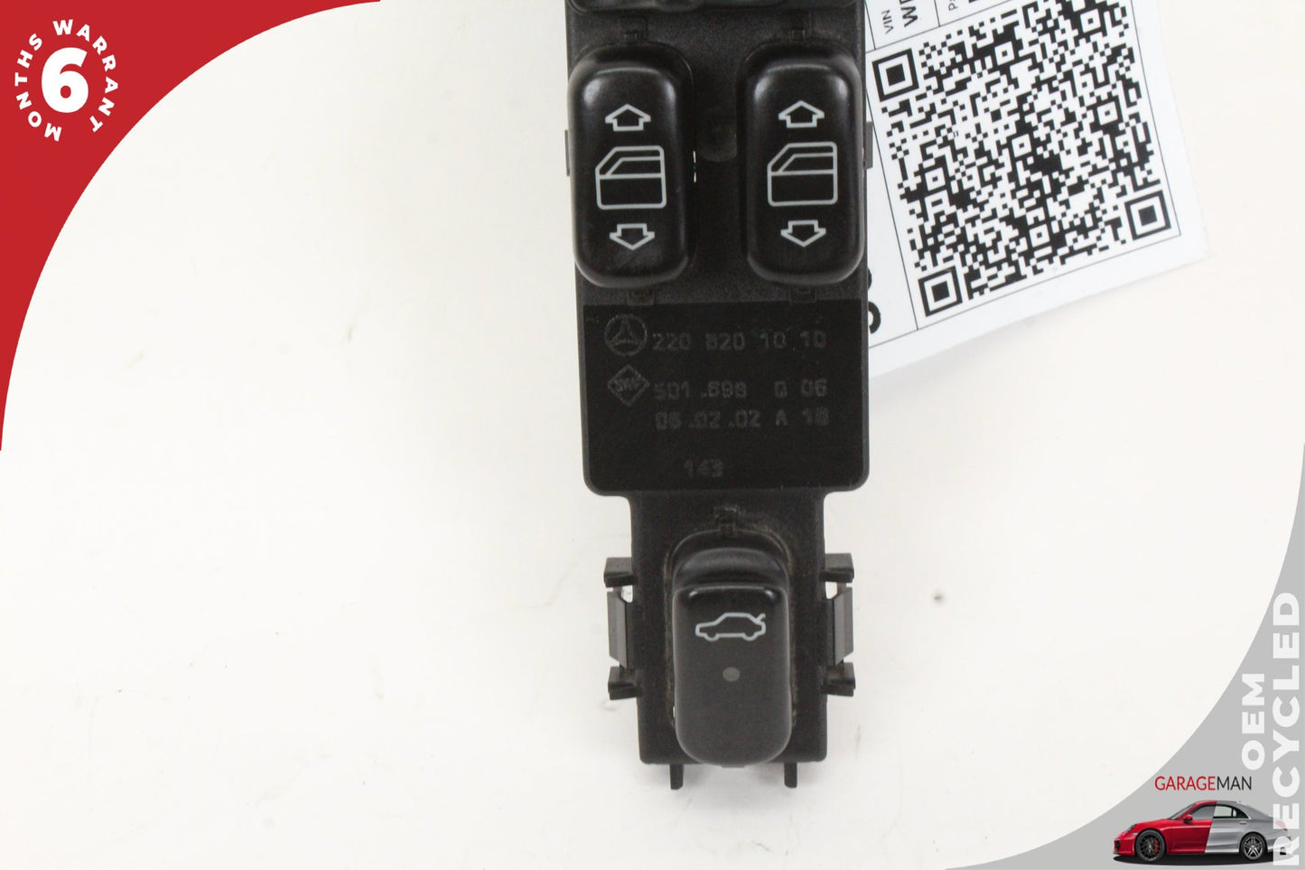 2000-2002 Mercedes W220 S500 Front Left Master Window Control Switch 2208201010